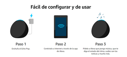 Amazon Echo Pop parlante inteligente y compacto con sonido definido y Alexa