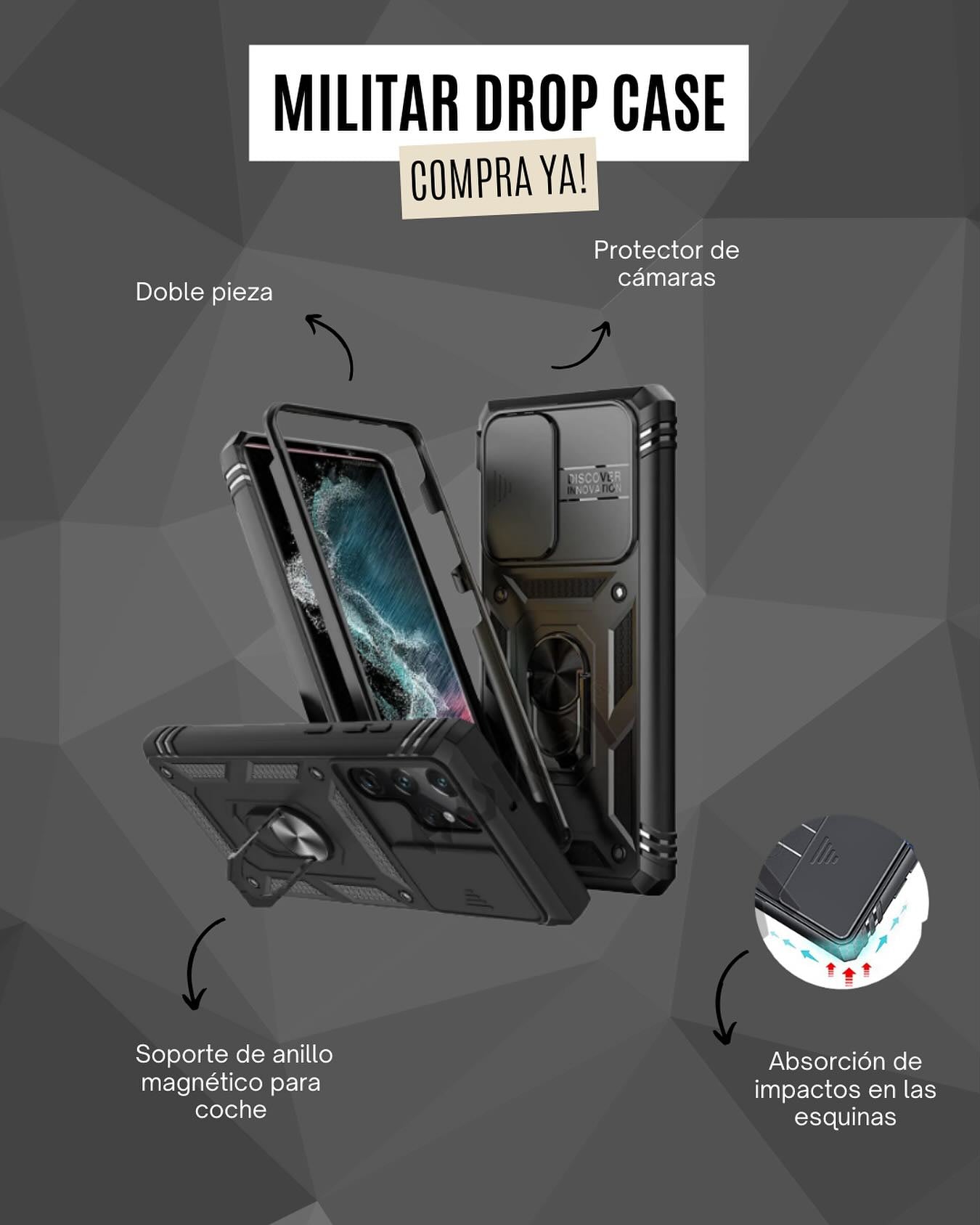 Militar Drop Case iPhone Blanco